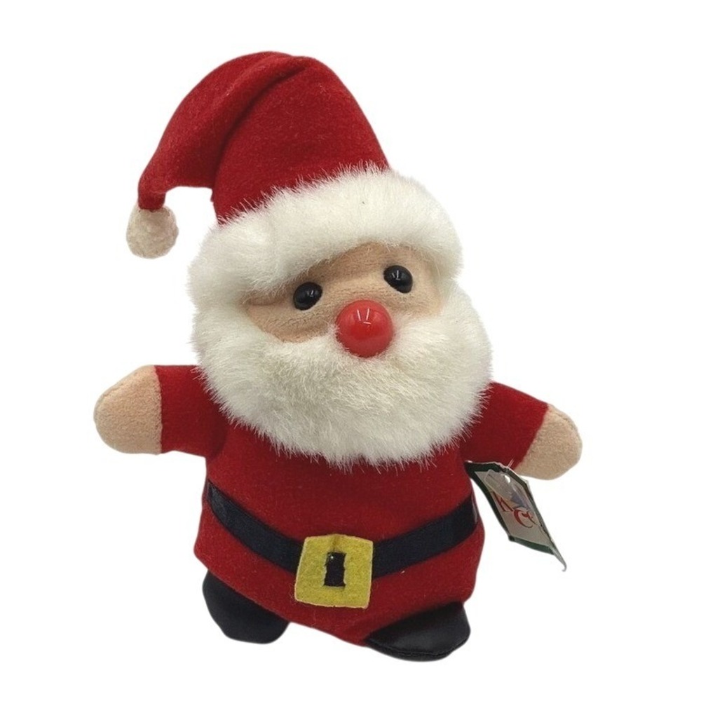 Kcee‎ Stuffed Santa Claus Plush Toy Christmas Holiday Festive Red Green